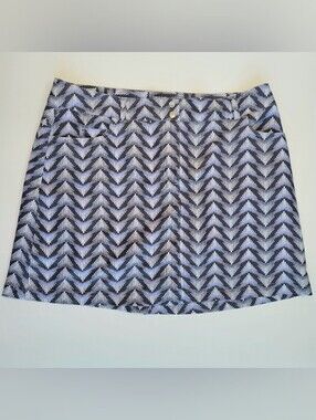 Slazenger Golf Skort Size 10 Icy Purple Chevron Pattern Skirt 5 Pocket